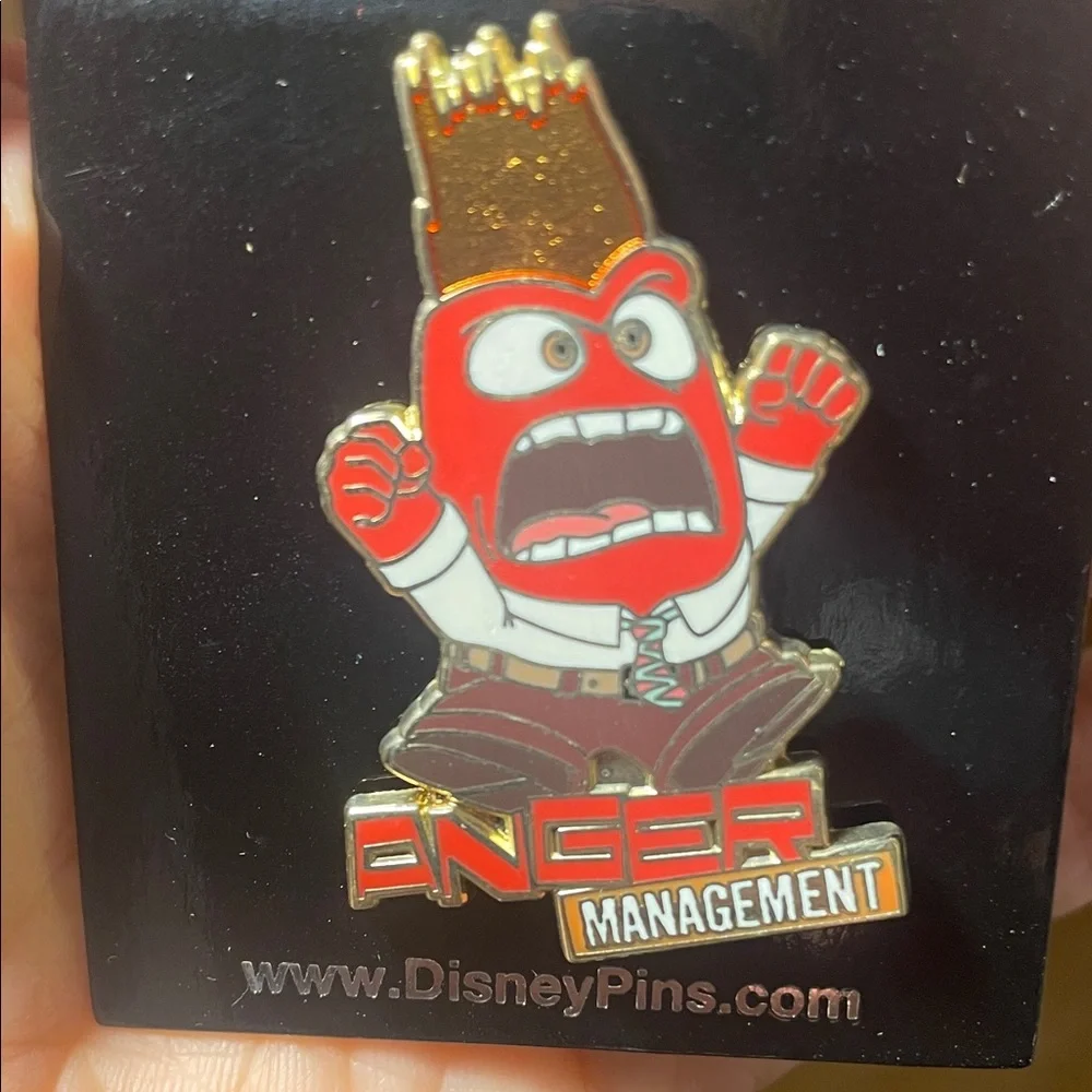 Disney Inside Out Anger Pin - Red and Gold - Picture 2 of 5